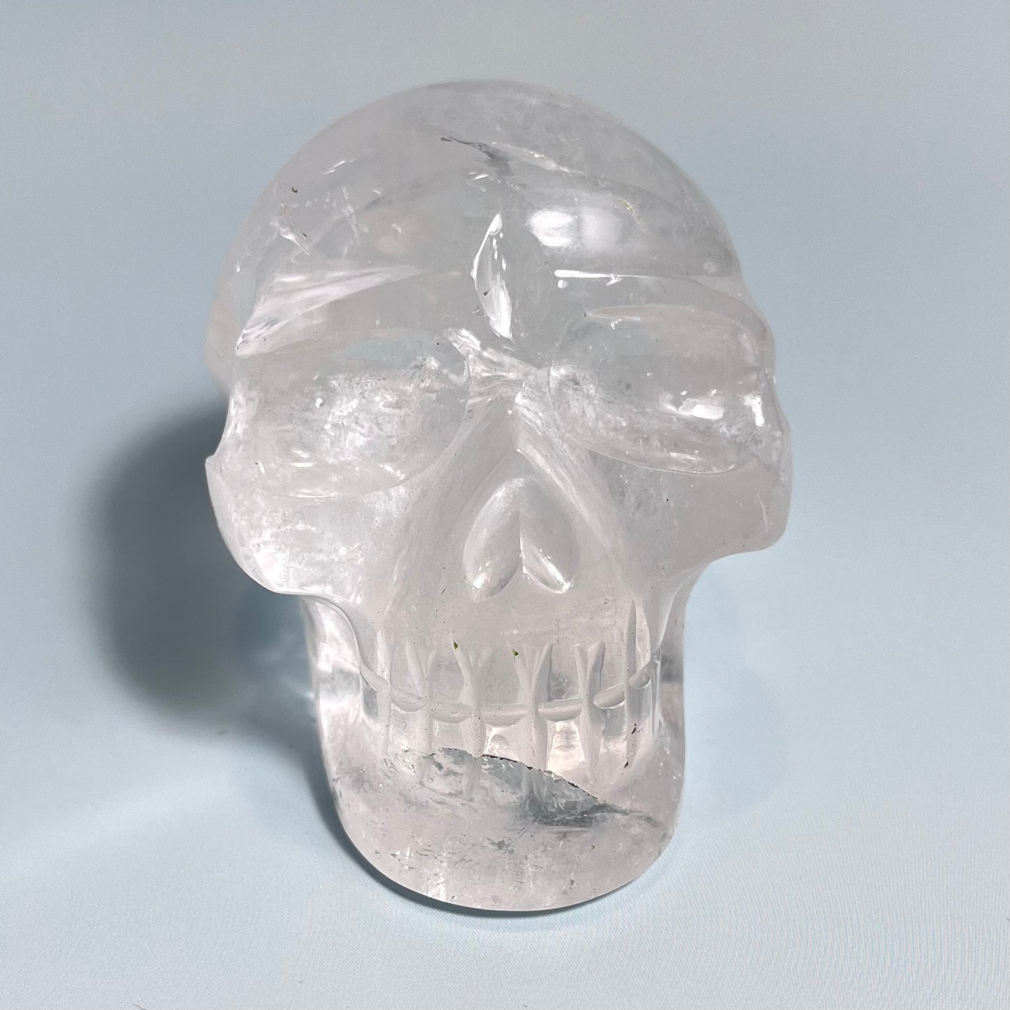 Brazilian Clear Quartz  | Skull Carving