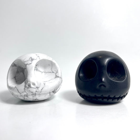 Jack Skull Head | Obsidian or Howlite The Nightmare Before Christmas Inspired