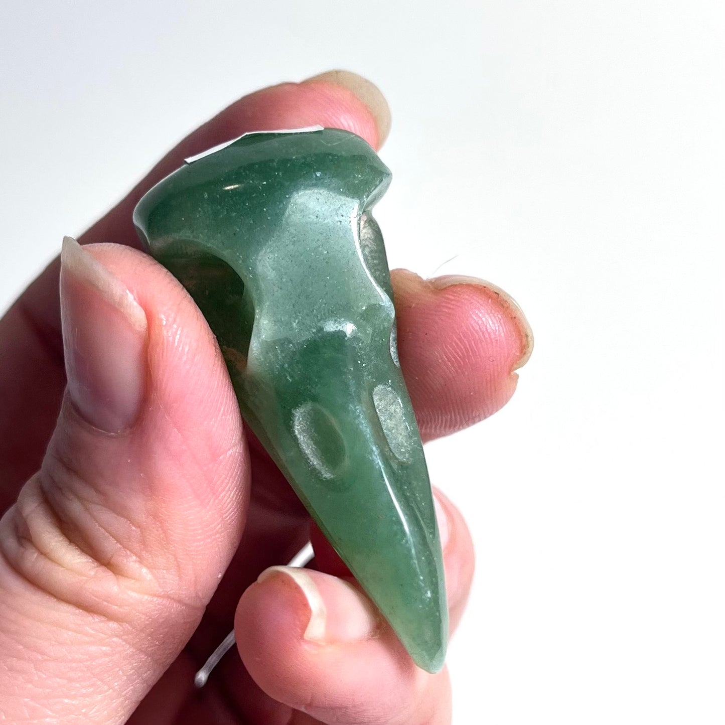 Green Aventurine | Raven Skull Medium