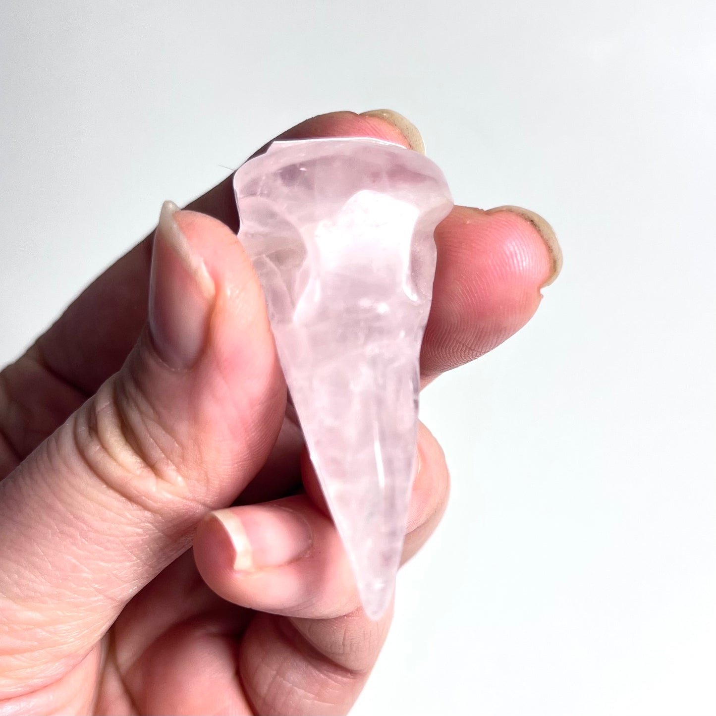 Rose Quartz | Raven Skull Medium