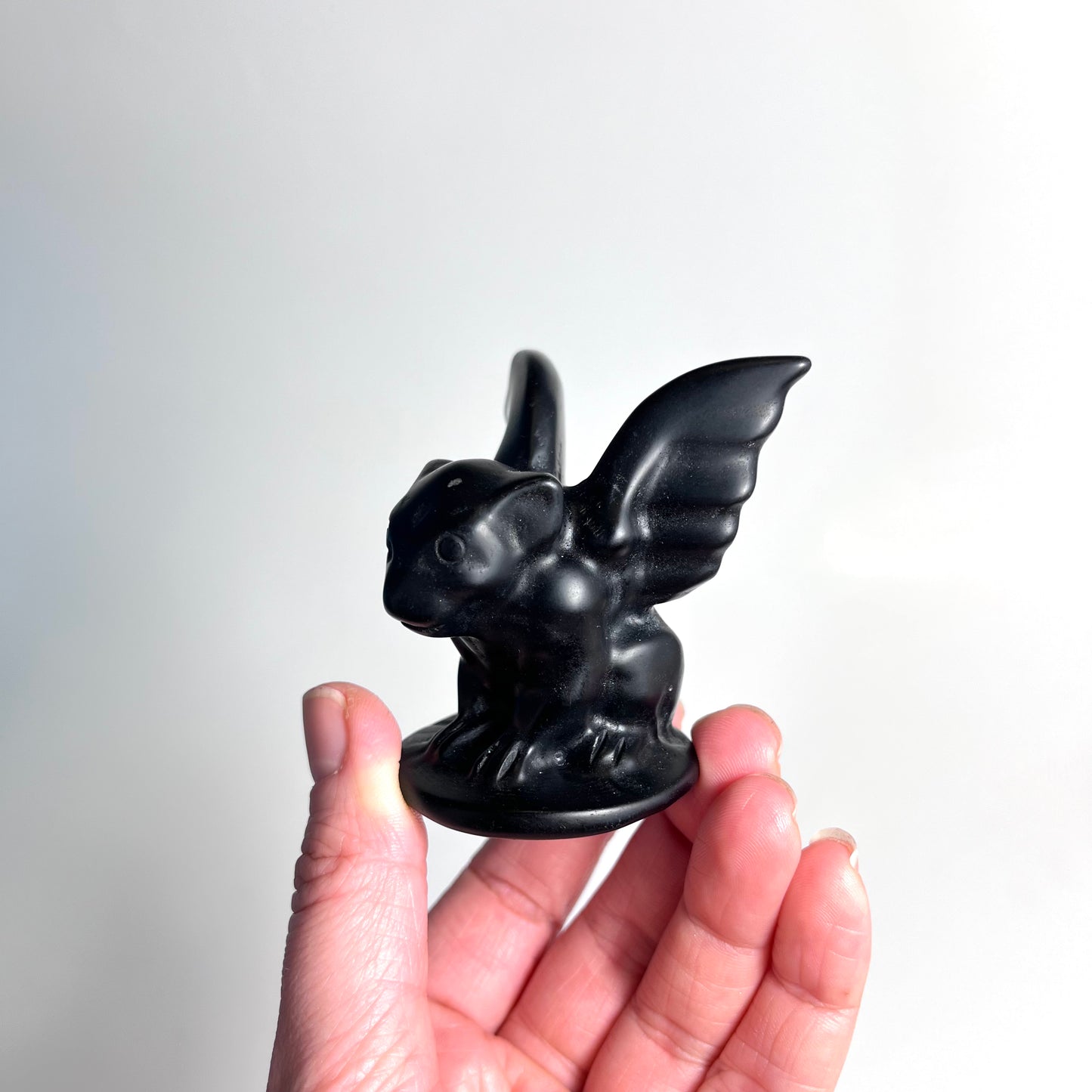Gargoyle | Black Obsidian Carving