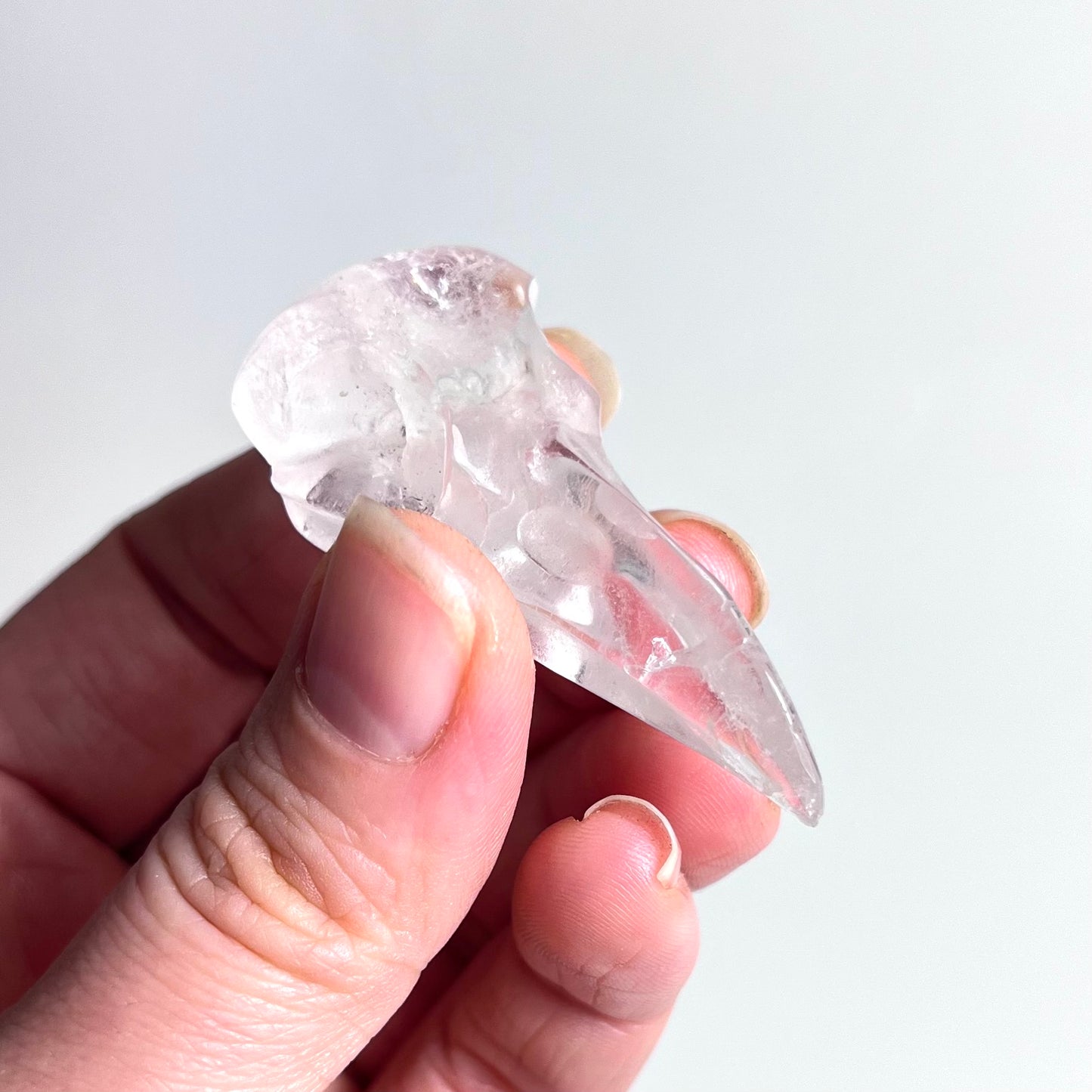 Clear Quartz | Raven Skull Medium