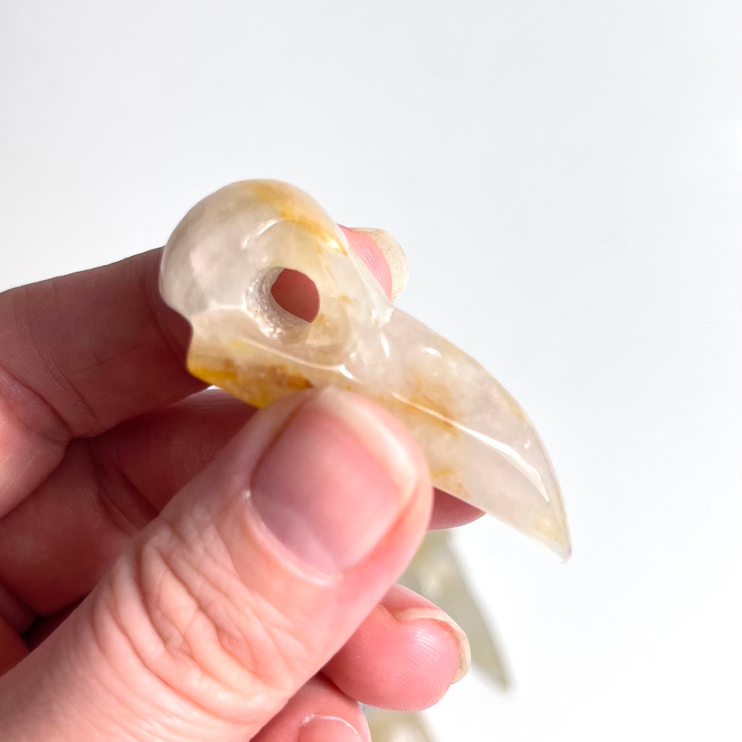 Golden Healer Quartz | Raven Skull Medium