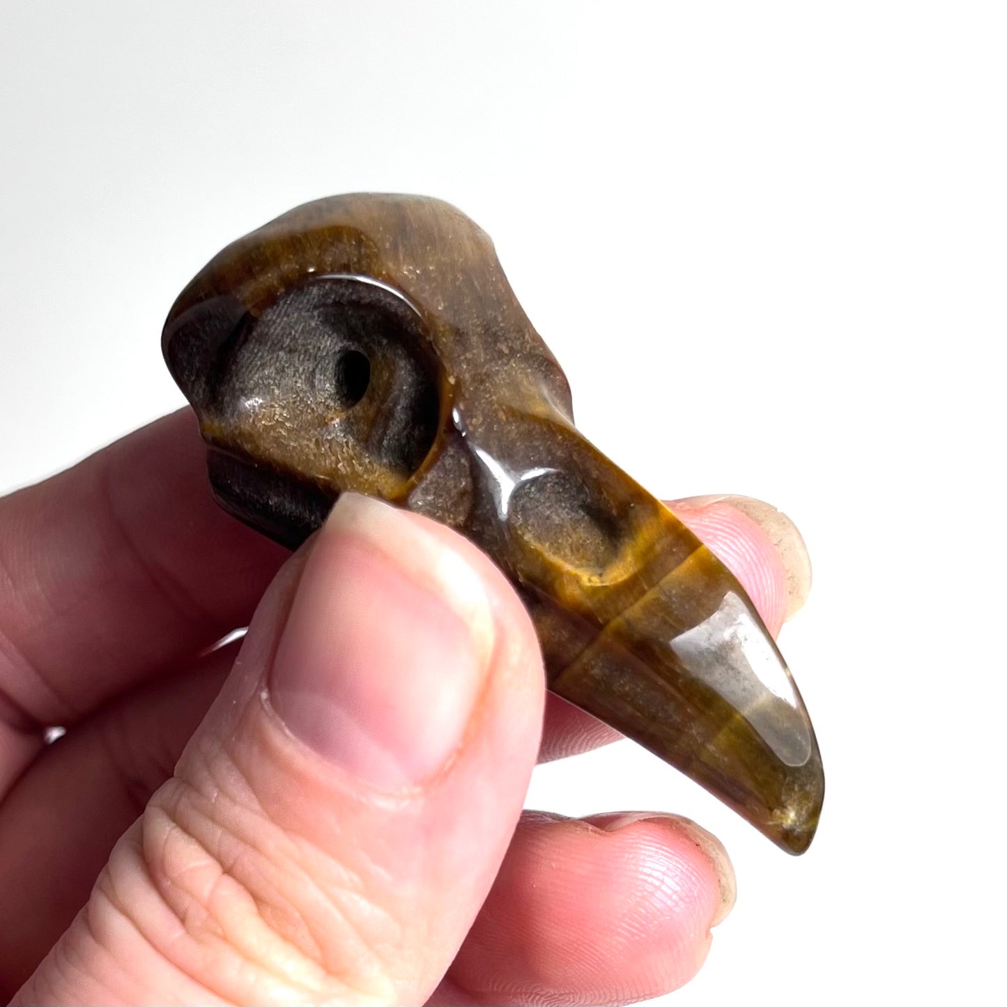 Tiger Eye | Raven Skull Medium