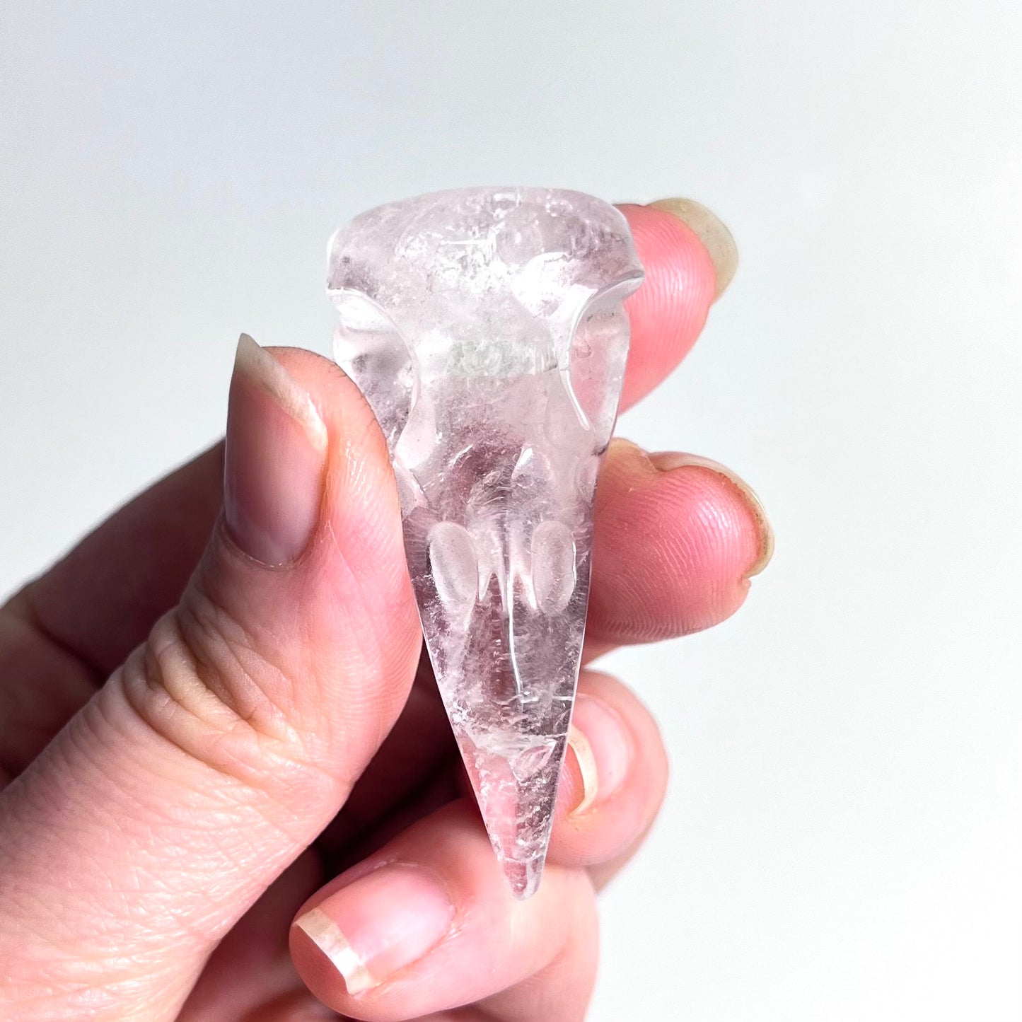 Clear Quartz | Raven Skull Medium