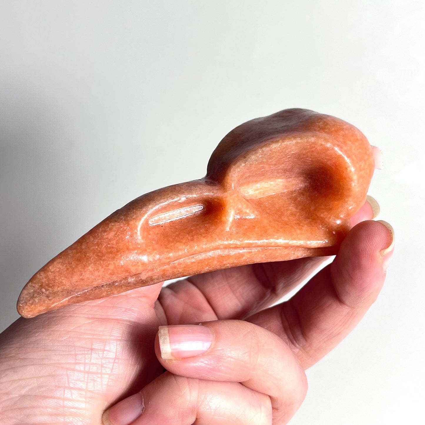 Orange Aventurine | Raven Skull Large