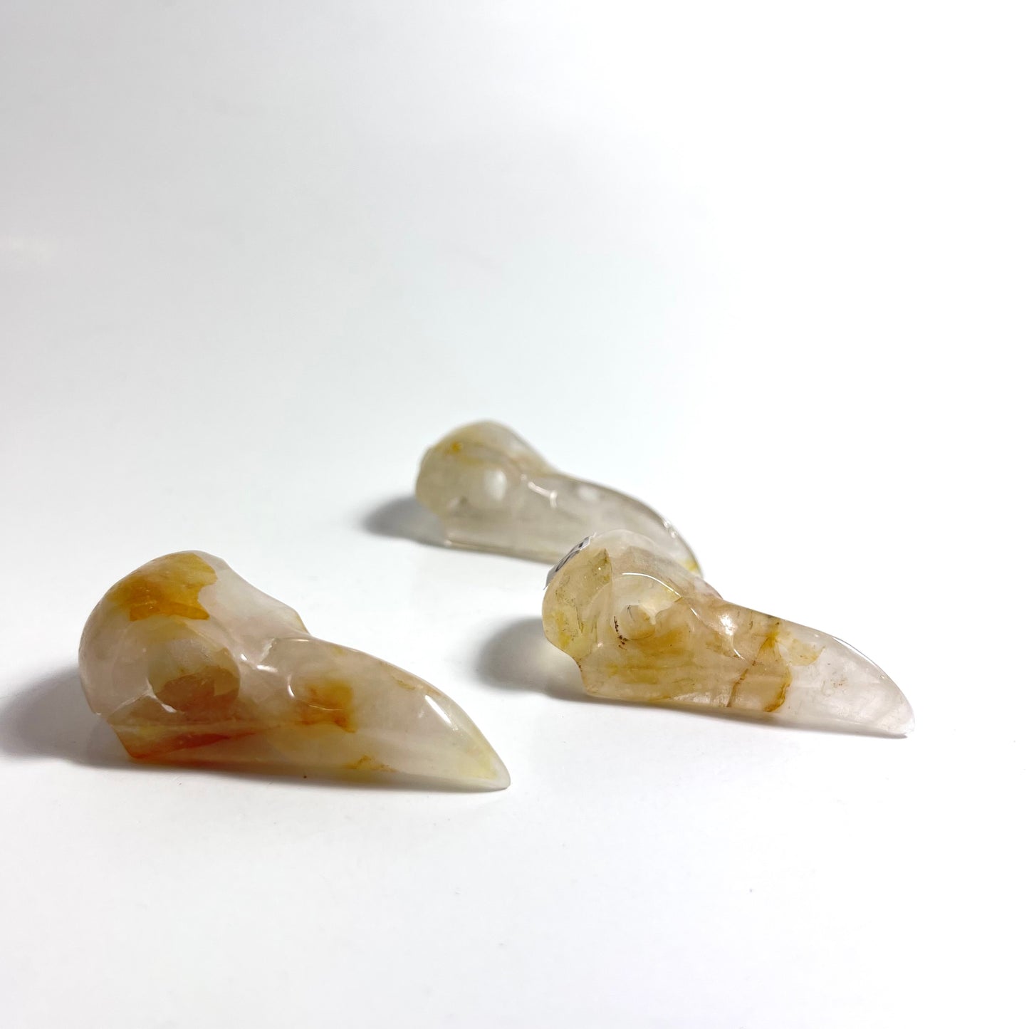 Golden Healer Quartz | Raven Skull Medium