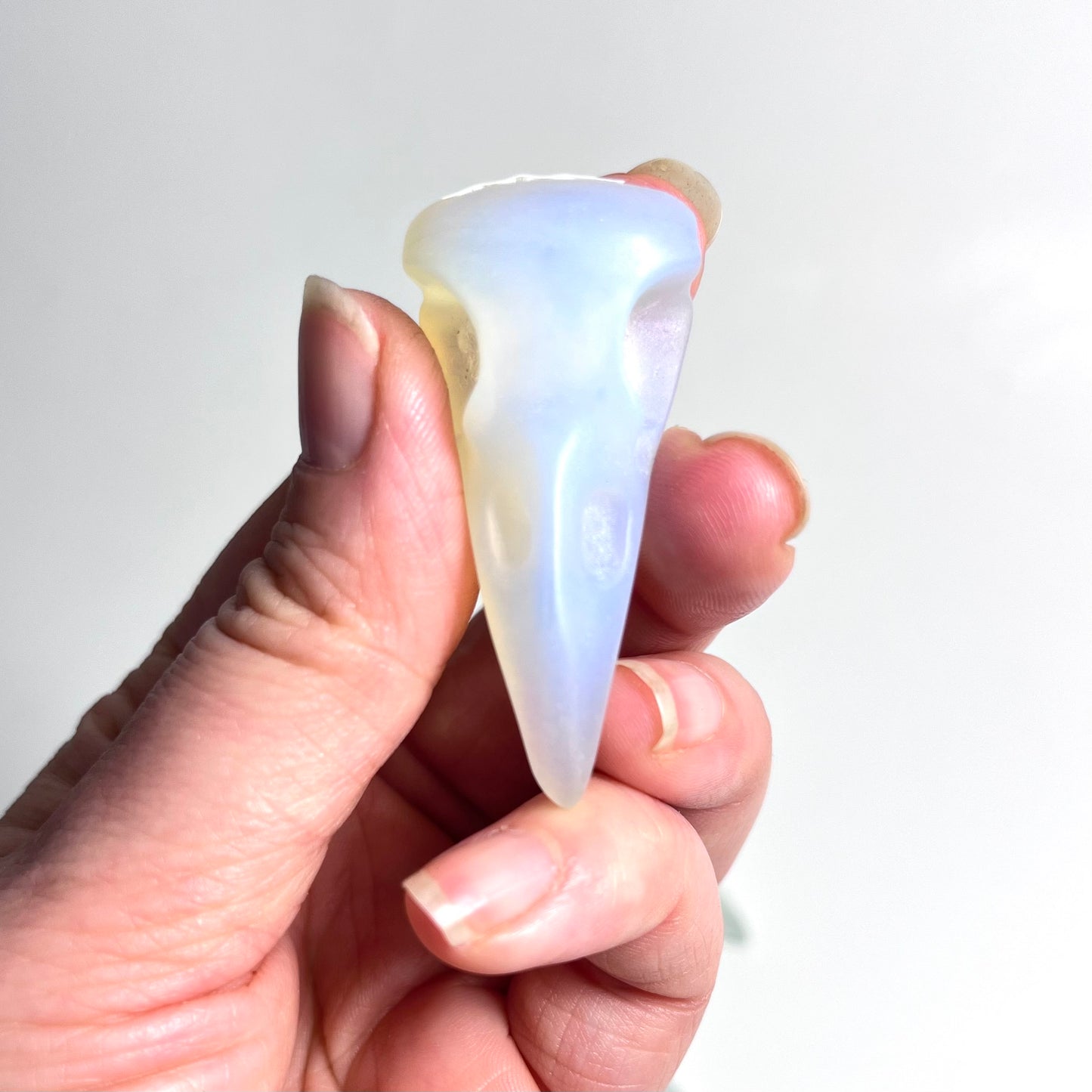 White Opalite | Raven Skull Medium