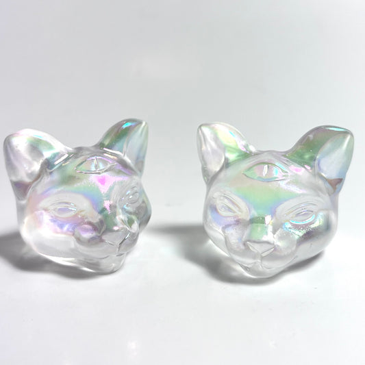 Aura Crystal | Cat Carving