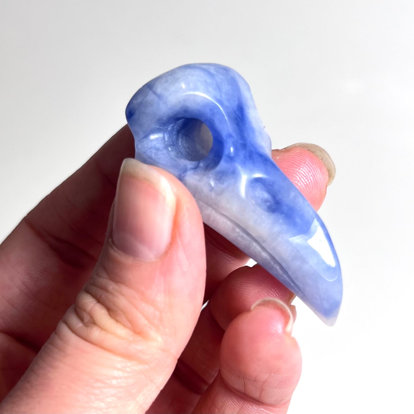 Blue Aventurine | Raven Skull Medium