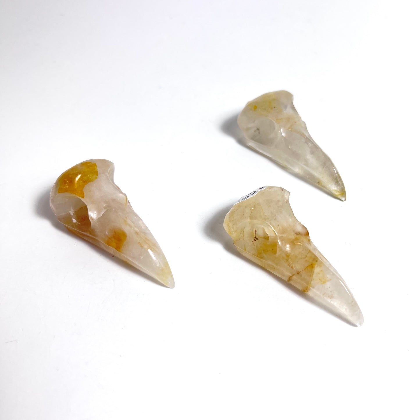 Golden Healer Quartz | Raven Skull Medium