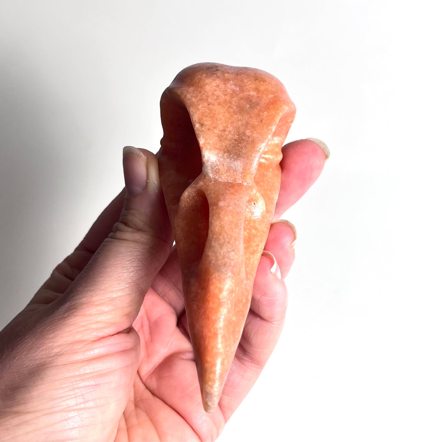 Orange Aventurine | Raven Skull Large