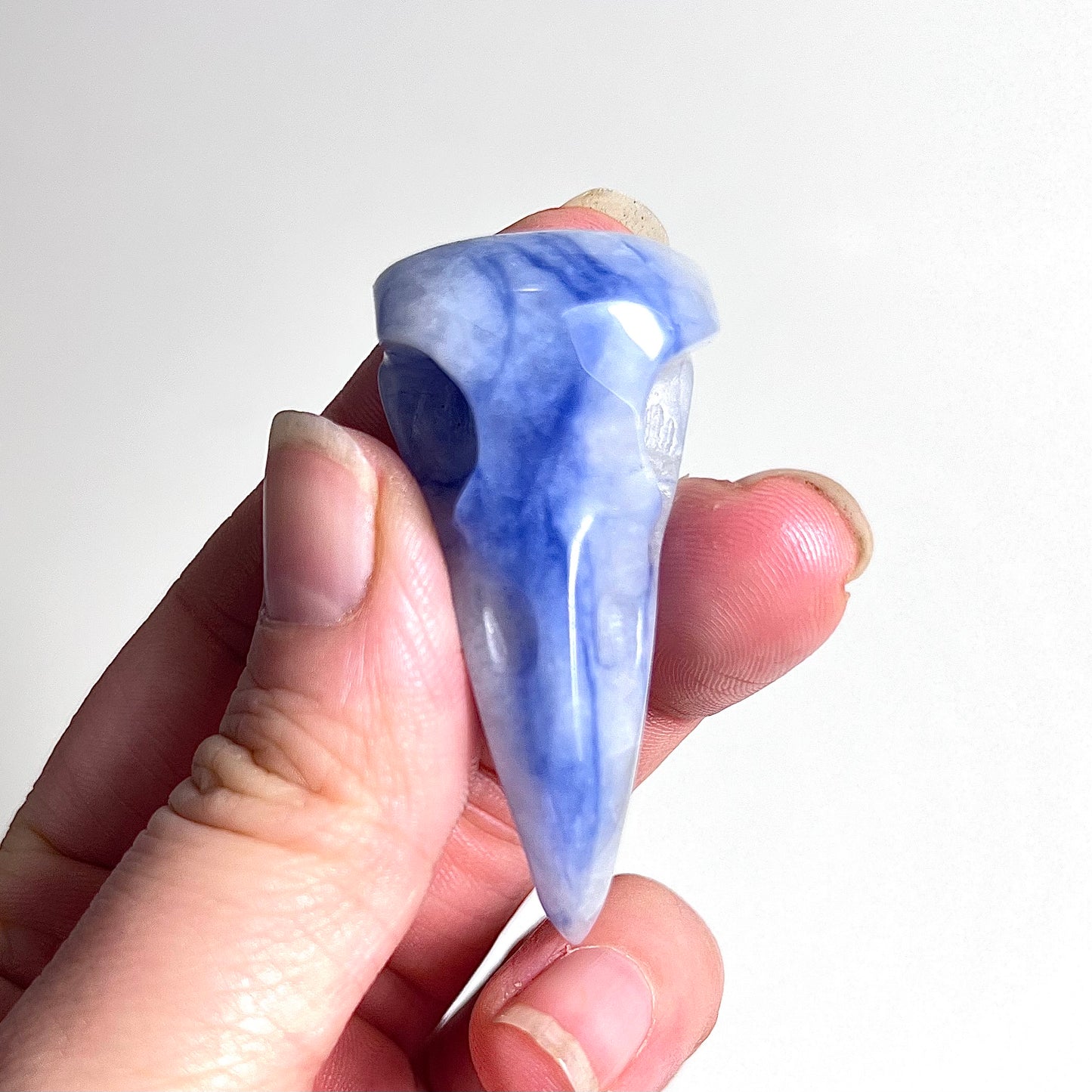 Blue Aventurine | Raven Skull Medium