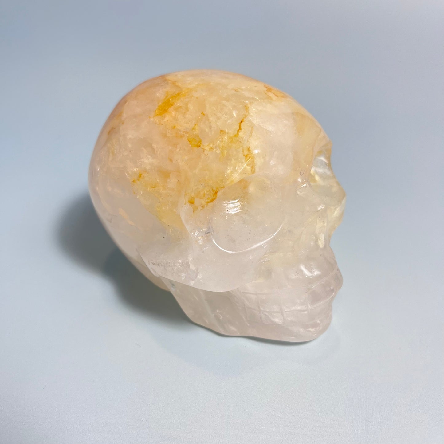 Golden Healer Quartz  | Skull Carving