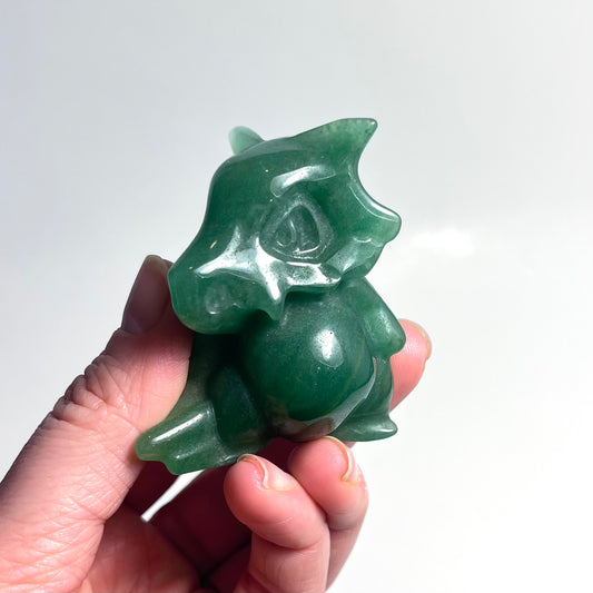 Cubone Medium | Green Aventurine Pokemon Inspired