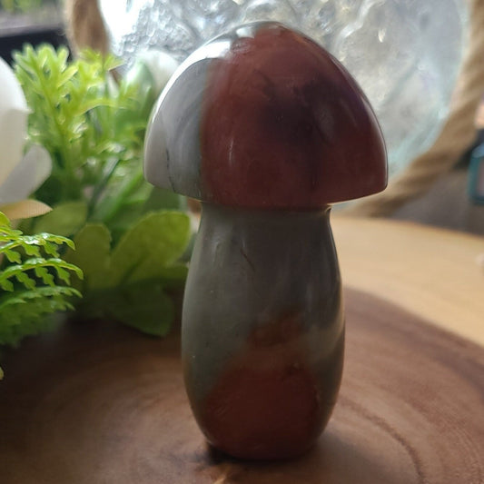 Polychrome Jasper | Mushroom Carving
