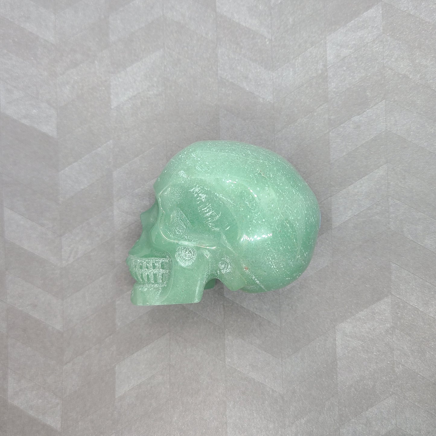 Green Aventurine & Labradorite |  Skull Carving