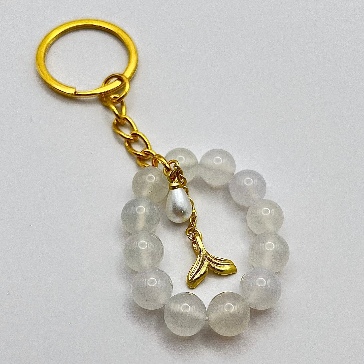 White Agate |  Clever Creatures Collection Keychain