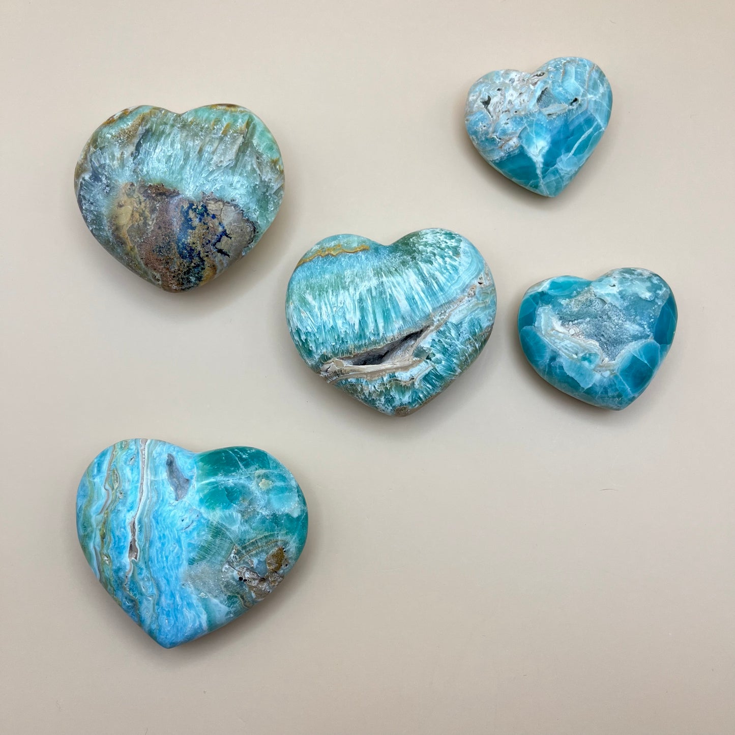 Blue Aragonite | Grade A Heart Carving