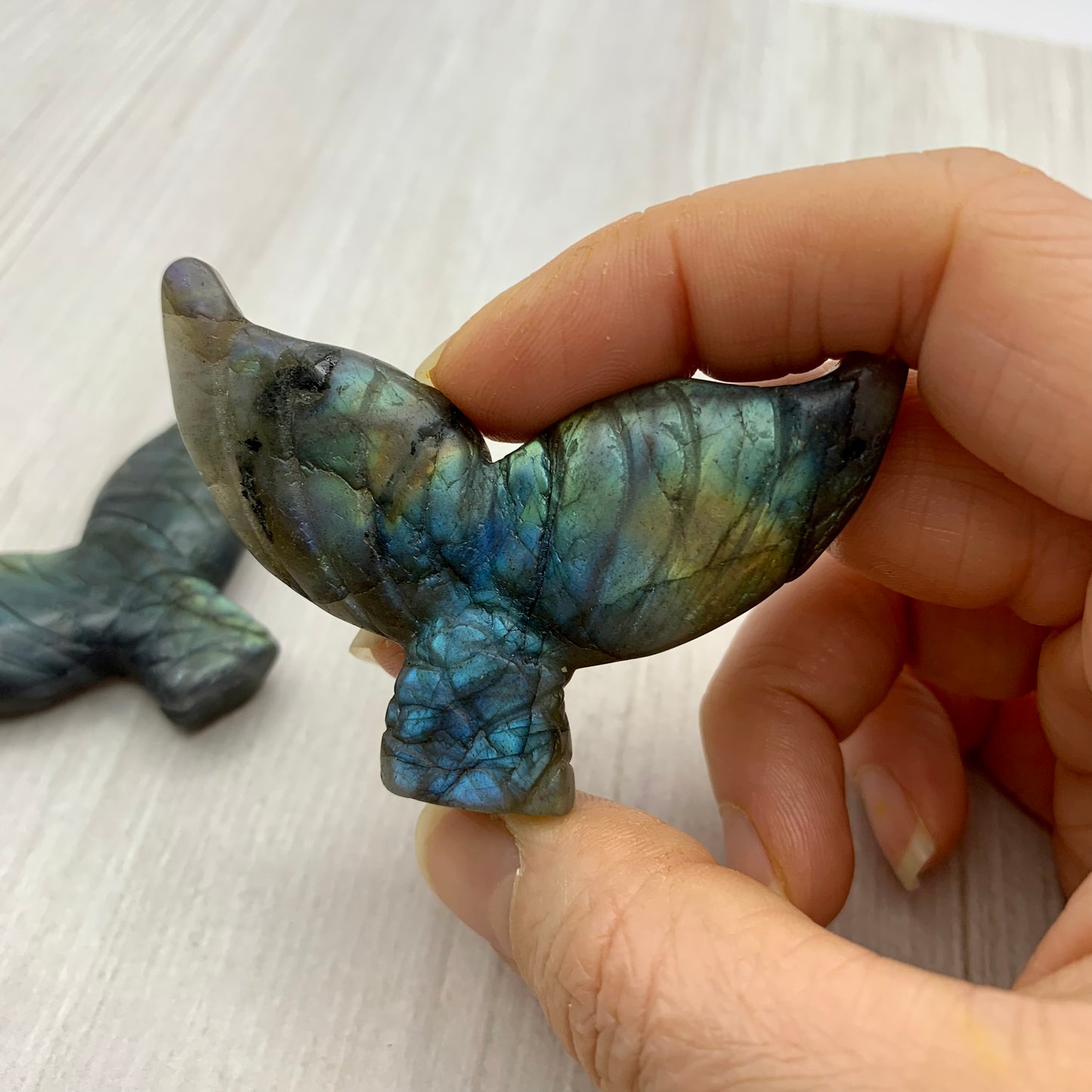 Labradorite | Mermaid / Whale Tail Carving