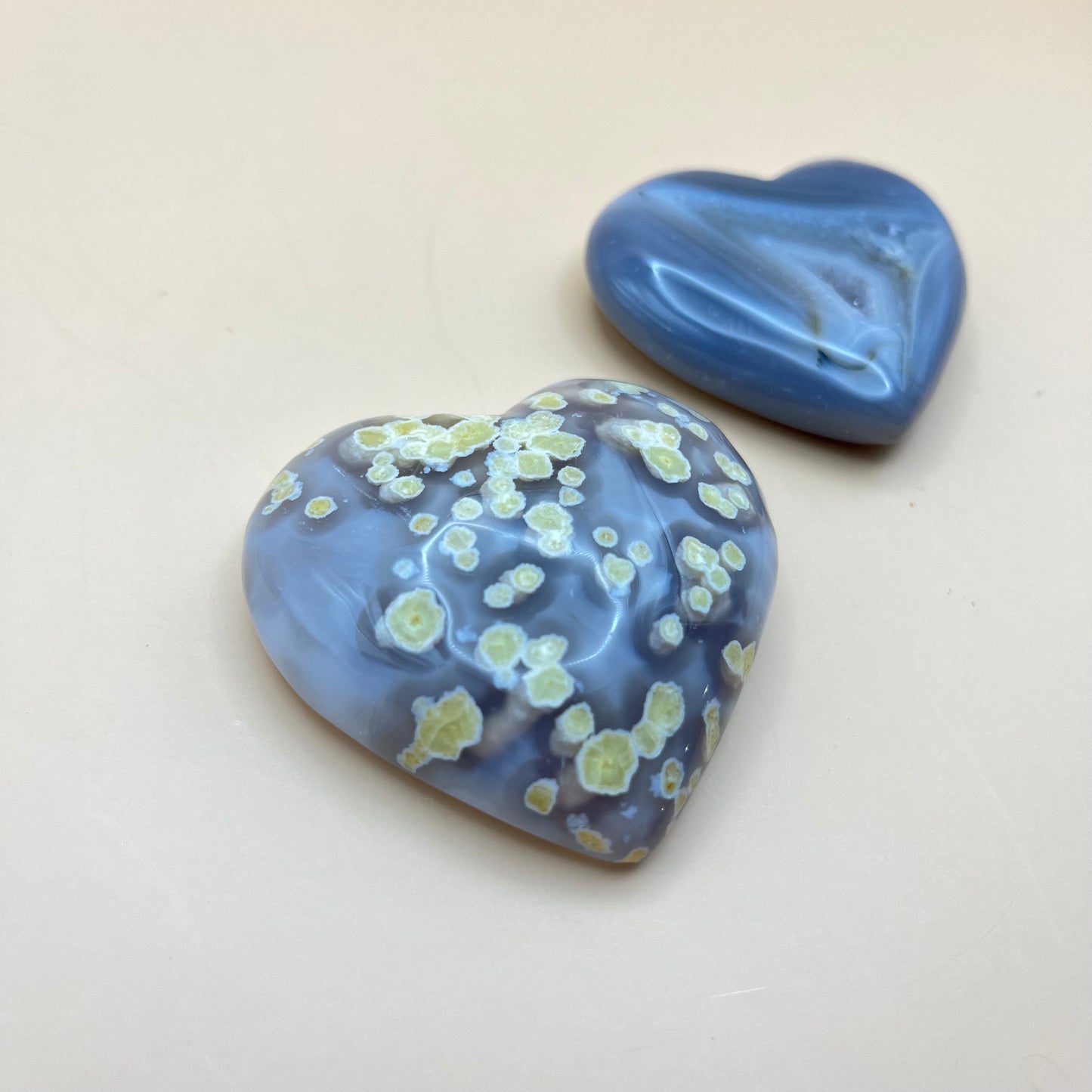 Druzy Agate | Large Heart Carving